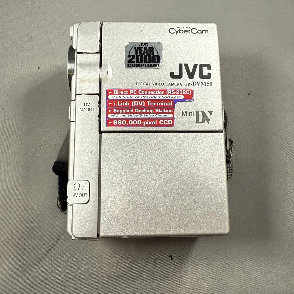 JVC GR-DVM50 MiniDV Digital Video Camera CyberCam VTG Camcorder Untested Parts